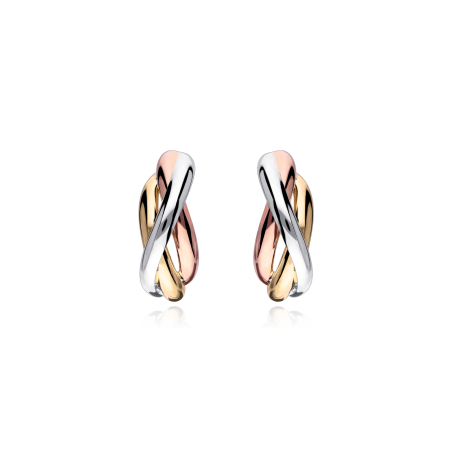 Pendientes Oro tricolor 18k "Echizen"