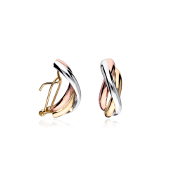 Pendientes Oro tricolor 18k "Echizen"