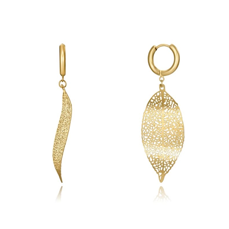 Pendientes Viceroy acero con ip dorado hoja 75319E01012