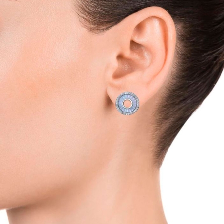 Pendientes Viceroy plata de ley donut circonitas 13159E000-90