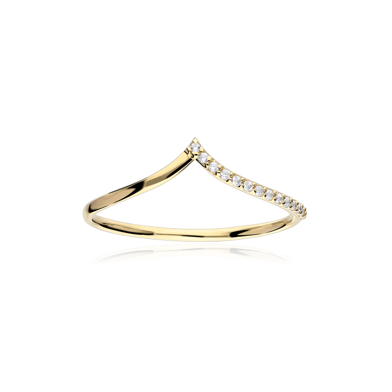Anillo Oro 18k y Circonitas "Mumbai II"