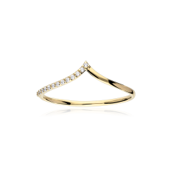 Anillo Oro 18k y Circonitas "Mumbai"