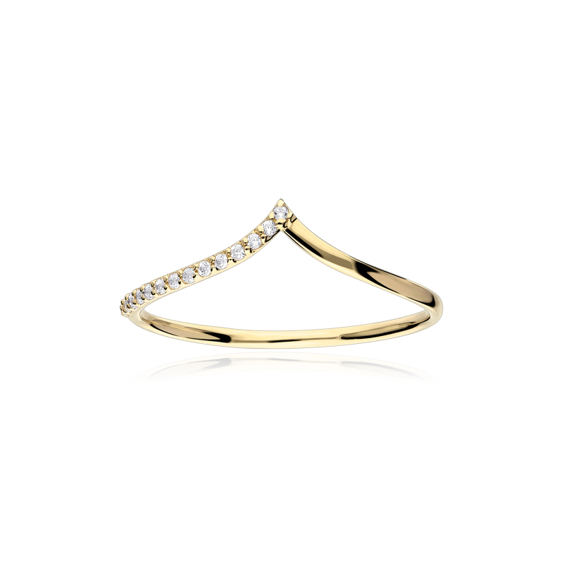 Anillo Oro 18k y Circonitas "Mumbai"