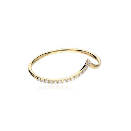 Anillo Oro 18k y Circonitas "Mumbai"