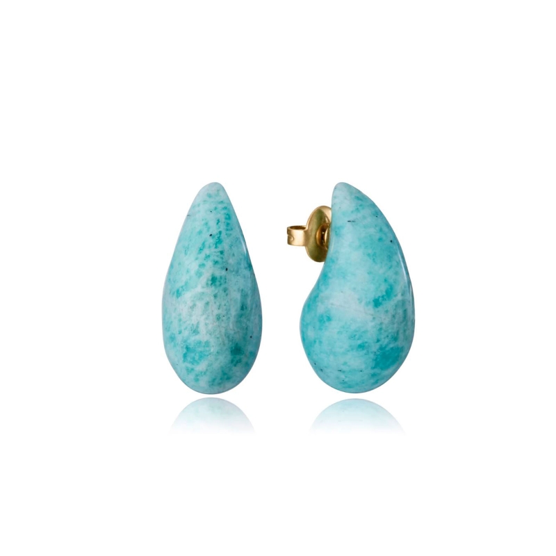 Pendientes Viceroy acero dorado piedra natural 14198E01014