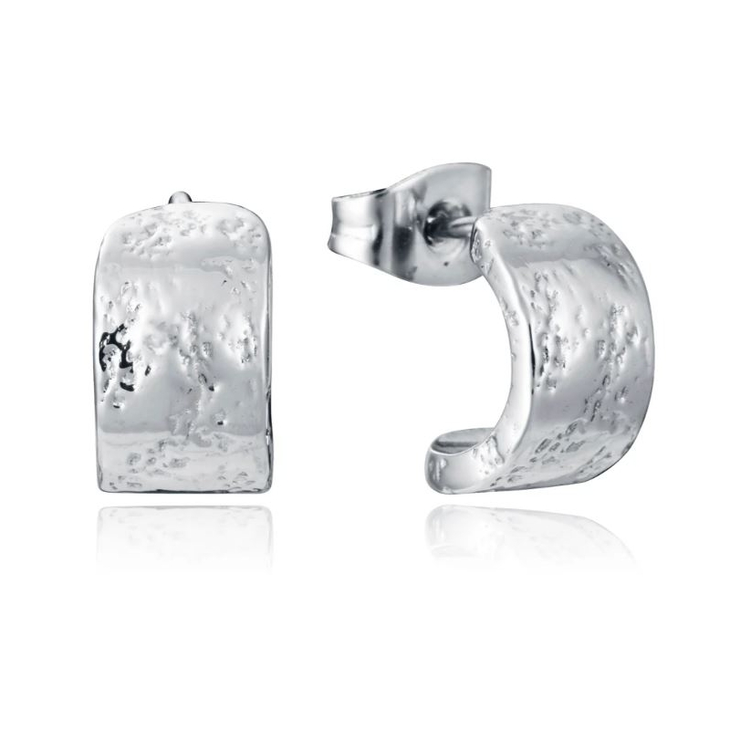 Pendientes Viceroy hombre acero medio aro ancho 75383E01000