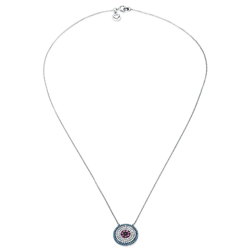 Collar Viceroy  plata con circonitas colores 7082C000-99