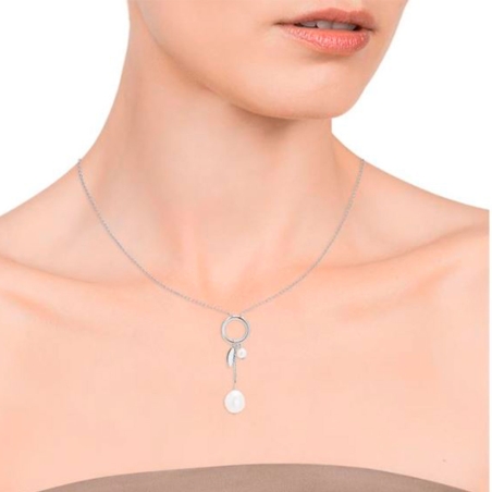 Collar Viceroy chic acero círculo perla 15069C01010