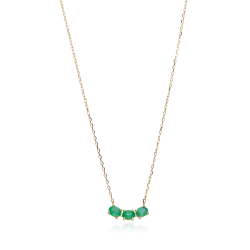 Gargantilla Oro 18k y esmeraldas "Lyra"