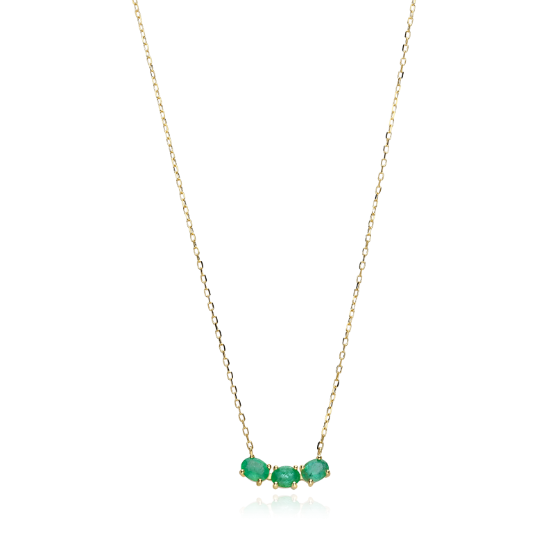 Gargantilla Oro 18k y esmeraldas "Lyra"