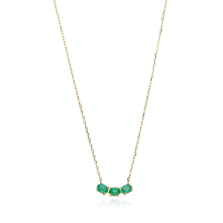 Gargantilla Oro 18k y esmeraldas "Lyra"