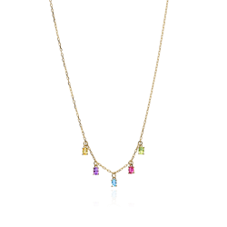 Gargantilla Oro 18k y gemas de color "Andrómeda"