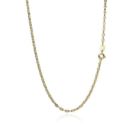 Cadena Oro 18k eslabón travesino 50cm "Minato"