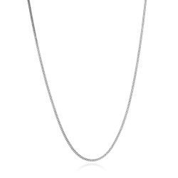 Cadena Oro Blanco 18k Barbada 40cm "Yuto"