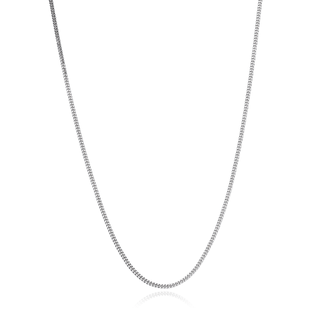 Cadena Oro Blanco 18k Barbada 40cm "Yuto"