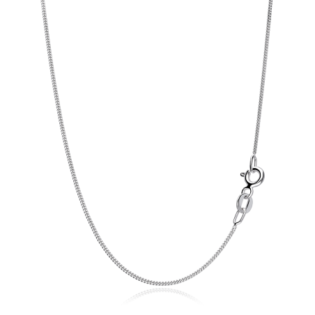 Cadena Oro Blanco 18k Barbada 40cm "Yuto"