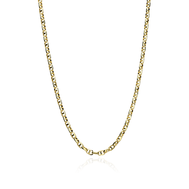 Cadena Oro 18k eslabón travesino 55cm "Chiba"