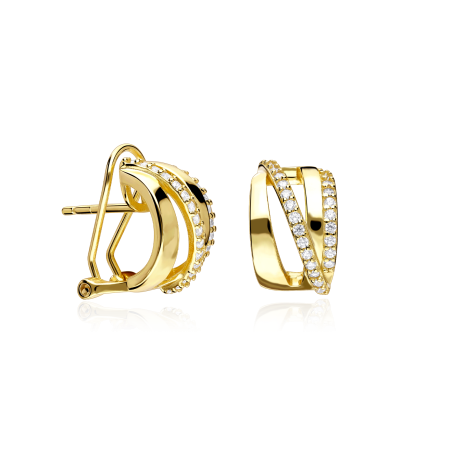 Pendientes Plata primera ley baño Oro "Mysore"