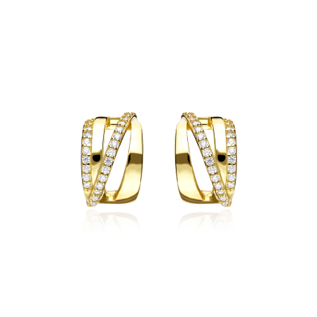 Pendientes Plata primera ley baño Oro "Mysore"