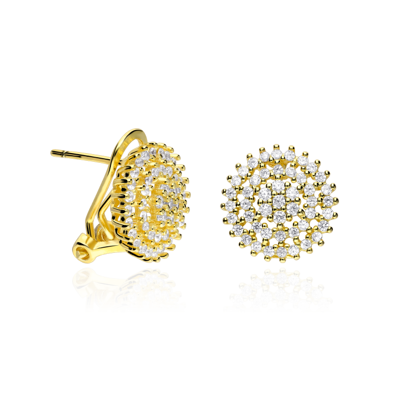 Pendientes Plata primera ley baño oro "Agra"