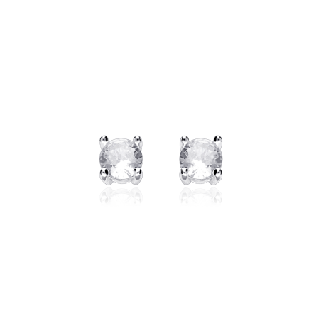 Pendientes Plata primera ley y circonita "Surat"