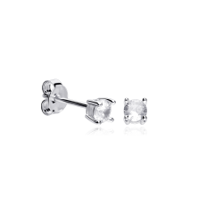 Pendientes Plata primera ley y circonita "Surat"
