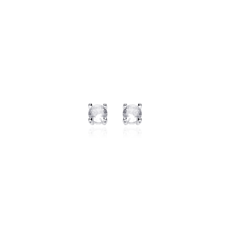 Pendientes Plata primera ley y circonita "Surat"