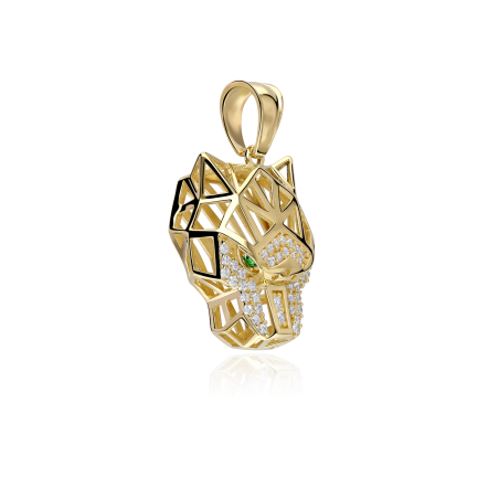 Colgante Oro 18k y circonitas "Messi"