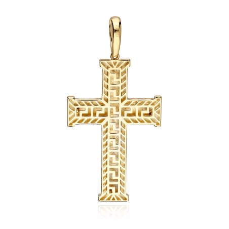 Colgante Cruz Oro bicolor 18k "Caleb"