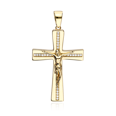 Colgante Cruz Oro 18k y circonitas "Neymar"