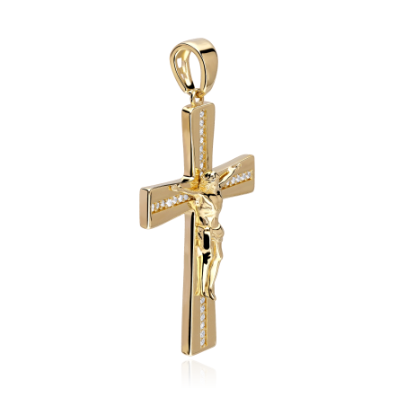 Colgante Cruz Oro 18k y circonitas "Neymar"