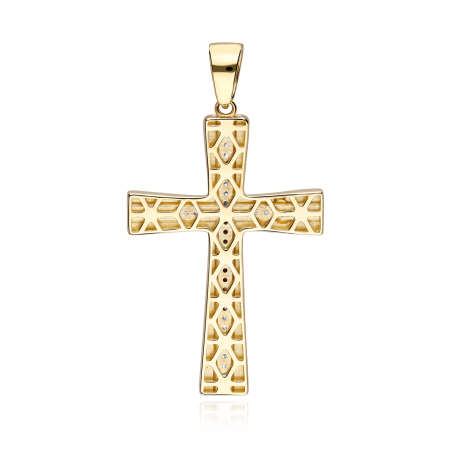 Colgante Cruz Oro 18k y circonitas "Neymar"
