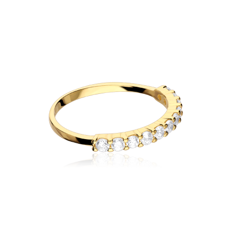 Anillo "Havanna" Oro Amarillo 18k y circonitas 2mm