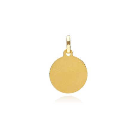Medalla Oro 18k Tallada 14mm "Maison"
