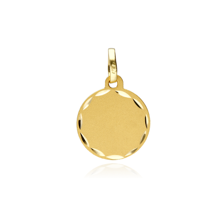 Medalla Oro 18k Tallada 16mm "Maison"
