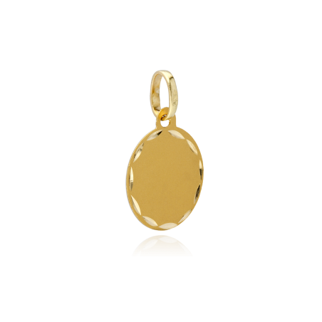 Medalla Oro 18k Tallada 16mm "Maison"