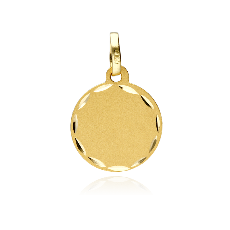 Medalla Oro 18k Tallada 20mm "Maison"