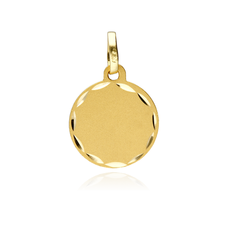 Medalla Oro 18k Tallada 20mm "Maison"