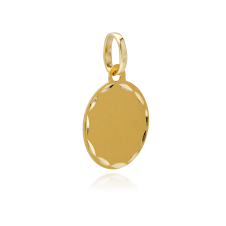 Medalla Oro 18k Tallada 20mm "Maison"