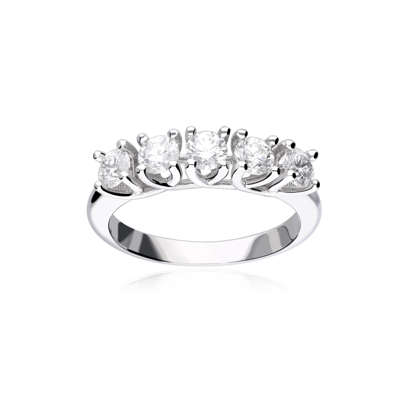 Anillo "Civitavecchia" Oro Blanco 18k y Diamantes 1.00 cts