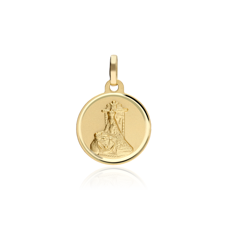 Medalla Oro 18k 16mm "Virgen de las Angustias"