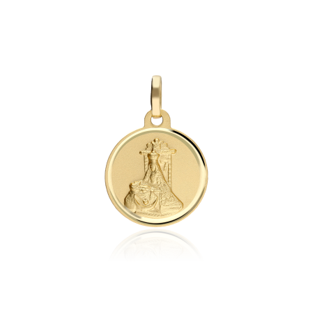 Medalla Oro 18k 16mm "Virgen de las Angustias"