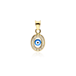 Colgante Oro 18k 9mm "Ojo Turco"