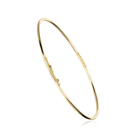Pulsera rígida Oro 18k y Diamantes "Sofía"