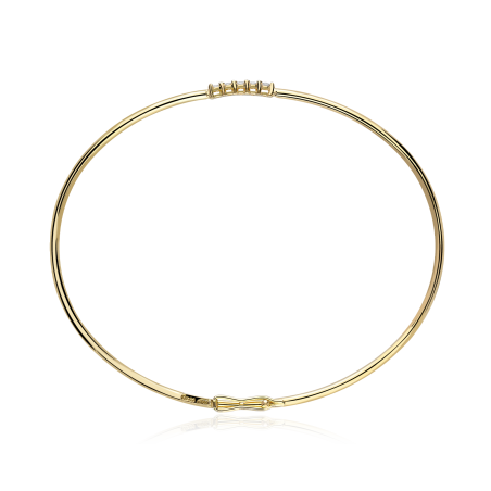 Pulsera rígida Oro 18k y Diamantes "Sofía"