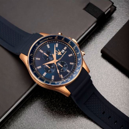 Reloj Maserati hombre Sfida correa azul silicona R8871640004