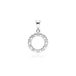 Colgante Oro Blanco 18k y circonitas "Arwen"