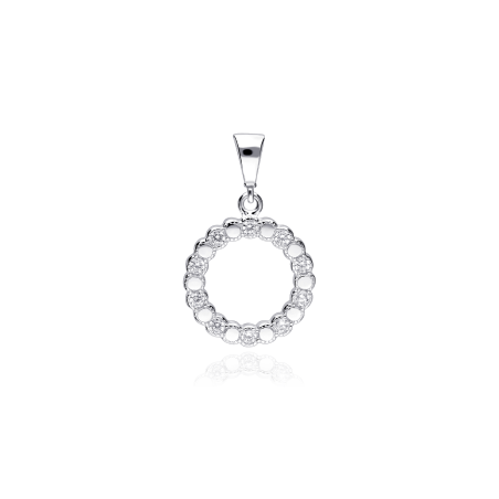 Colgante Oro Blanco 18k y circonitas "Arwen"