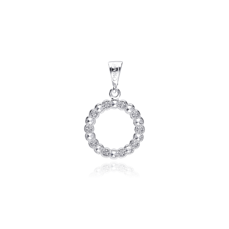 Colgante Oro Blanco 18k y circonitas "Arwen"