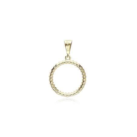 Colgante Círculo Oro 18k y circonitas "Viviana"